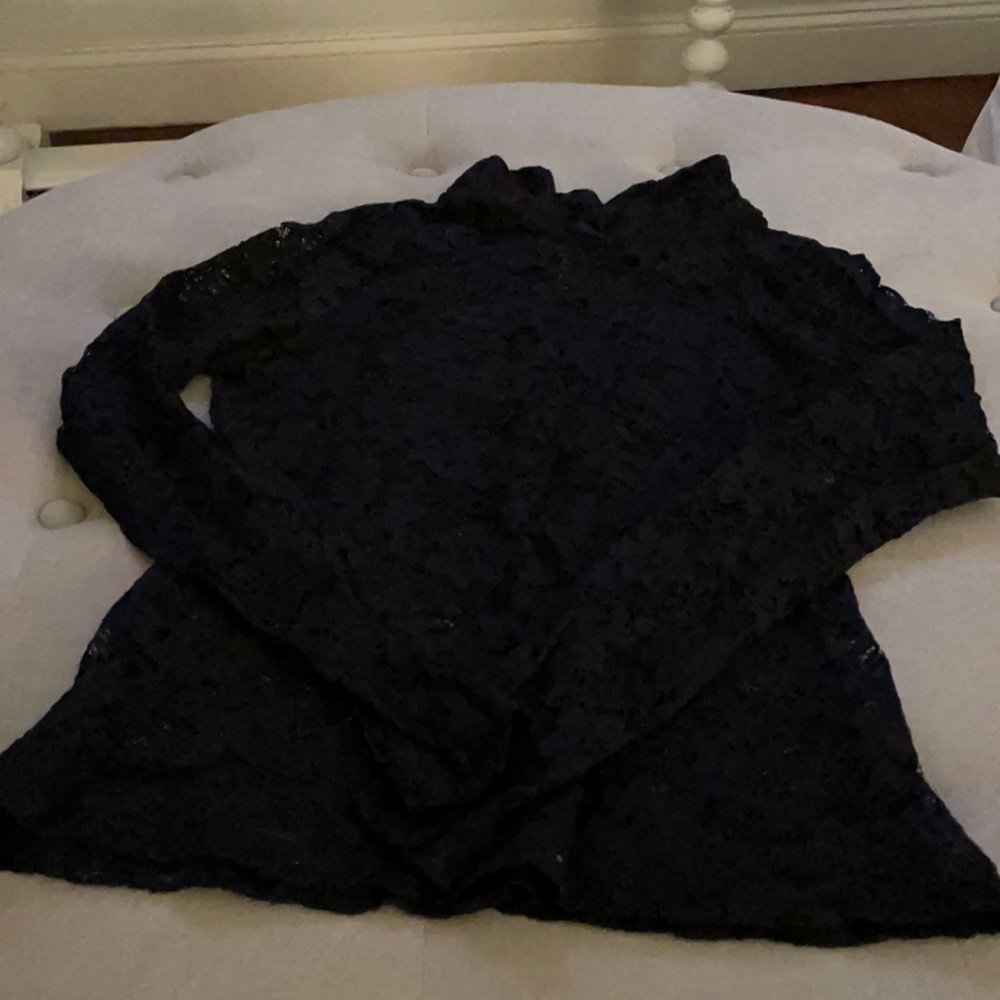 SHEER LACE TURTLENECK FROM H AND M